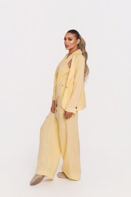 Сако, елек и панталон Любов жълти