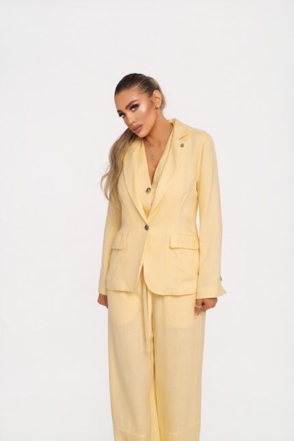 Сако, елек и панталон Любов жълти