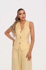 Елек и панталон Любов жълти