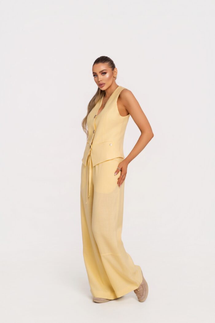 Елек и панталон Любов жълти