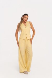 Елек и панталон Любов жълти