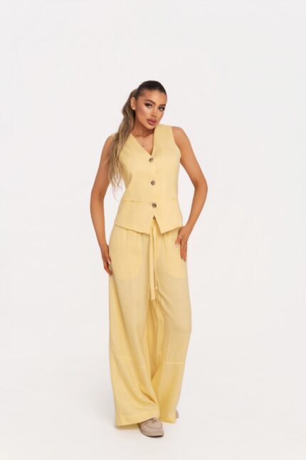 Елек и панталон Любов жълти