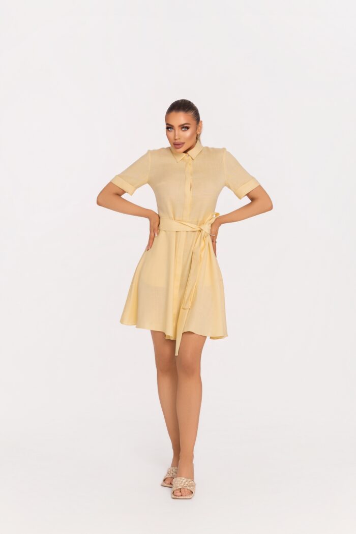 Рокля Лея Жълта