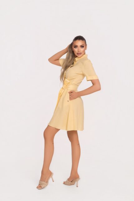 Рокля Лея Жълта