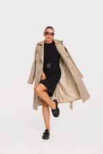 Бежово тренч палто Талиа