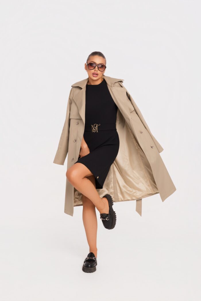 Бежово тренч палто Талиа