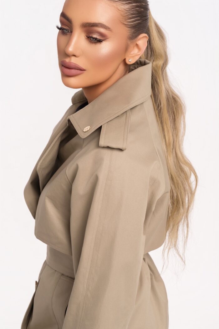 Бежово тренч палто Талиа