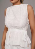 Топ с гол гръб бял