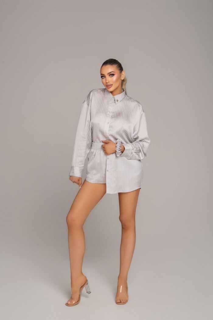 Риза и къси панталони Регина Сиви
