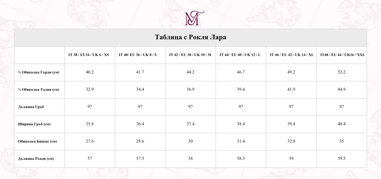 Milla Terzzie Рокля Лара Размери